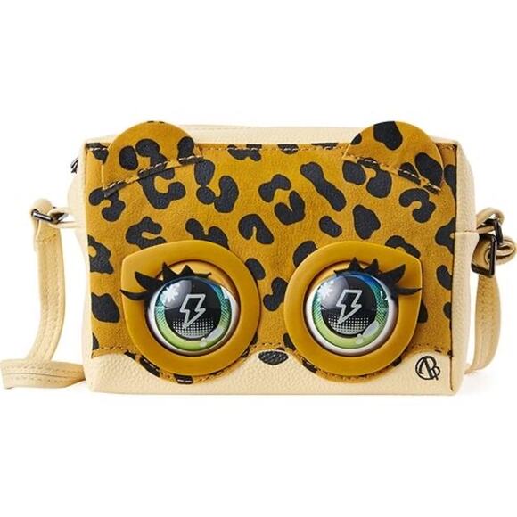 Modern Purse Pets Leopard Leoluxe Spin Master Interactive Purse Blinking Eyes - Picture 1 of 9